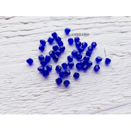 Toupies 3 mm Bleu Cobalt X 50