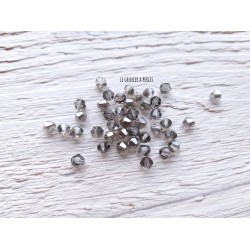 50 Toupies 4 mm Silver AB