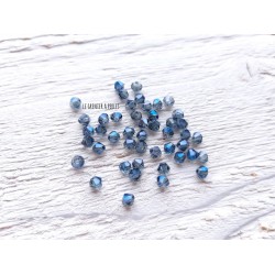 Toupies 3 mm Silver Blue X 50