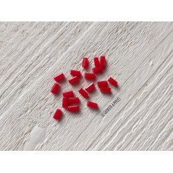 Perles Rectangles 7 x 3 mm Rouge
