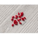 20 Perles Rectangles 7 x 3 mm Rouge