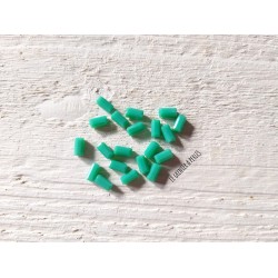 20 Perles Rectangles 7 x 3 mm Green Turquoise