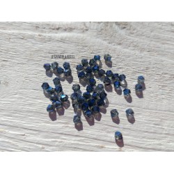 Toupies 4 mm Silver Blue X 50