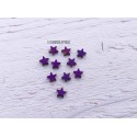 10 Perles Etoile 6 mm * Hématite Violet