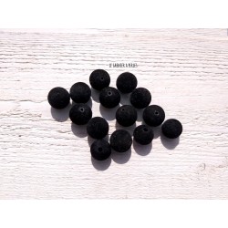 Perles Velours * Noir * LOT