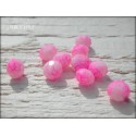 10 Perles ABACUS 8 mm Light Pink Tacheté