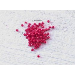 Perles Abacus 2 mm Rouge Opaque  X 50