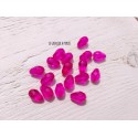 5 Perles Gouttes 12 x 8 mm Rose Fuchsia