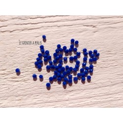50 Perles Abacus 3 mm Bleu Roi