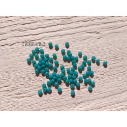 50 Perles Abacus 3 mm Turquoise Opal