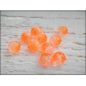10 Perles ABACUS 8 mm Orange Fluo