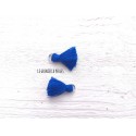 2 Petits Pompons coton * Bleu Roi * 2 cm