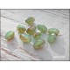 Perles Ogives Facettées Vert d'eau Irisé 6 x 8 mm X 10