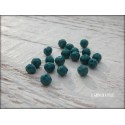 25 Perles Rondes Facettées 4 mm Bleu Paon