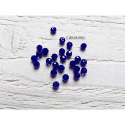 25 Perles Abacus 4 mm Cobalt Opaque