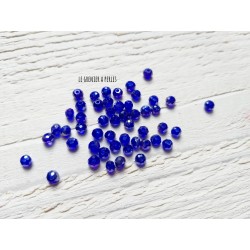 25 Perles Abacus 4 mm Cobalt AB