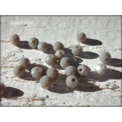 Perles Rondes Facettées 4 mm Grey X 25