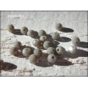 25 Perles Rondes Facettées 4 mm Grey