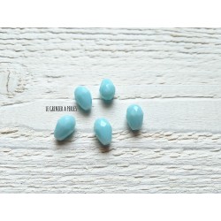 5 Perles Gouttes 12 x 8 mm Light Turquoise