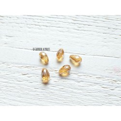 5 Perles Gouttes 12 x 8 mm Light Colorado Topaz