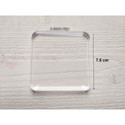 Bloc acrylique 7.5 cm pour tampon clear
