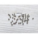 30 Perles CCB Rondes 4 mm Argent