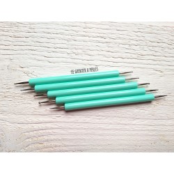 Set de 5 Outils embossing double embout ( dotting tool ) 0.5 mm - 3 mm