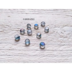 10 Perle Palet 6 mm Silver Blue AB