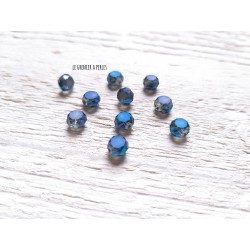 10 Perle Palet 6 mm Bleu Pétrole AB