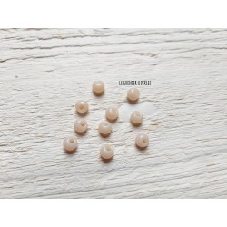 10 Perles Dôme 6 mm Ivoire