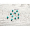 10 Perles Dôme 6 mm Turquoise