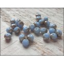 25 Perles Abacus 4 mm Bleu Pastel Irisé