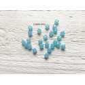 25 Perles CUBES 4 mm Turquoise Opal