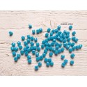 25 Perles Cubes 4 mm Turquoise