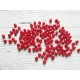 25 Perles Cubes 4 mm Rouge Opaque