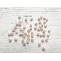 25 Perles CUBES 4 mm Ivoire Irisé