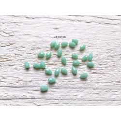 25 Gouttes 5 x 2 mm Green Turquoise