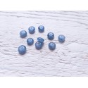 15 Perles Palets Marbrés 6 mm Bleu