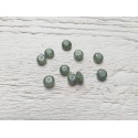 10 Perles Palets Marbrés 6 mm Vert Olive
