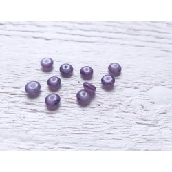 10 Perles Palets Marbrés 6 mm Violet