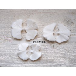 3 Moules fleurs de ginkgo * Moule silicone pour pâte polymère