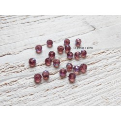 pas AB visiblement 20 Perles Abacus 6 mm Amethyst AB