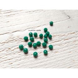 20 Perles Abacus 6 mm Green Turquoise Opaque