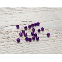20 Perles Abacus 6 mm Violet Metallisé
