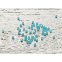 50 Perles Abacus 3 mm Menthe Glaciale