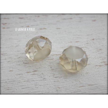 Perle Palet 12 mm Champagne X 2