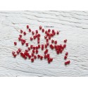 25 Perles CUBES 2 mm Rouge Opaque