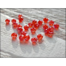 Perles Abacus 3 mm Red AB X 50