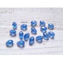 5 Perles Gouttes 12 x 8 mm Bleu Sapphir AB