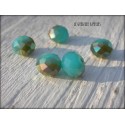 5 Perles ABACUS 10 mm Turquoise Opal AB